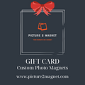 Gift card for Picture 2 Magnet service on a dark background